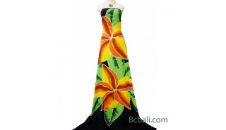 rayon sarongs black color hand painting made in bali
